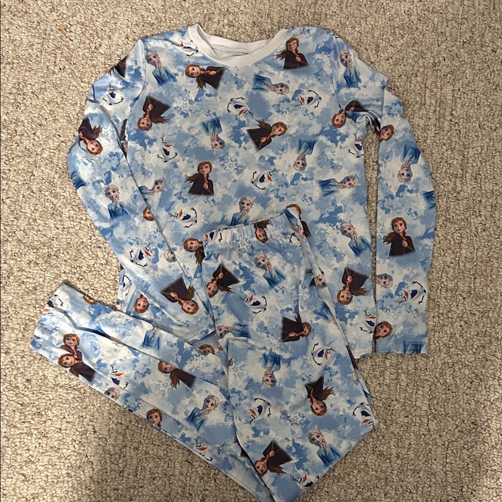 Cuddl Duds Girls’ Frozen Baselayer Set – Size Large, Excellent Condition